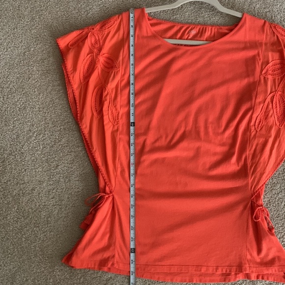 A.N.A Beautiful Coral/Peach Summer Top With Adjustable Side Tassels Size XL - Picture 8 of 14